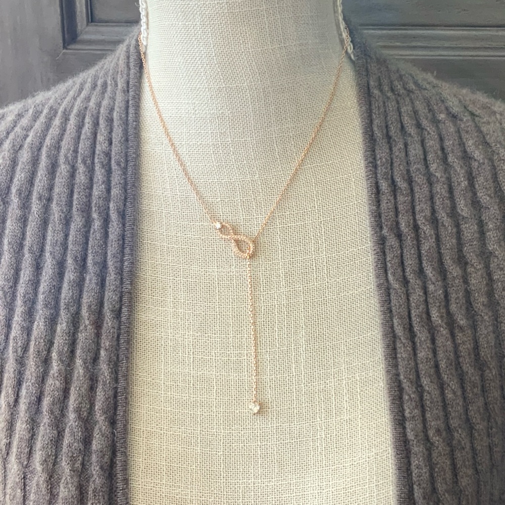 Swarovski Gold Lariat Necklace